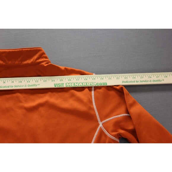 Nike Golf 1/4 Zip Sweatshirt Mens Therma Fit Pullover Orange Fleece Lined Logo L - Picture 4 of 11